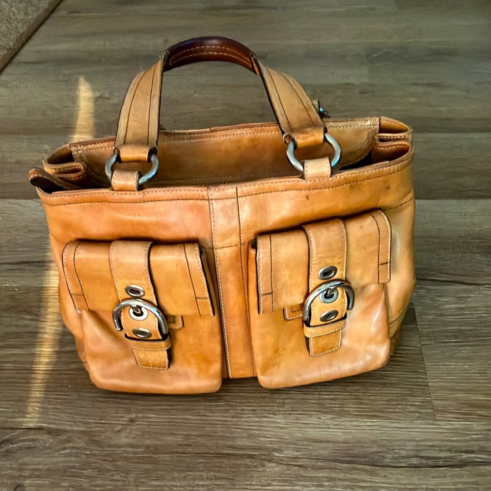 Coach Caramel Leather Satchel